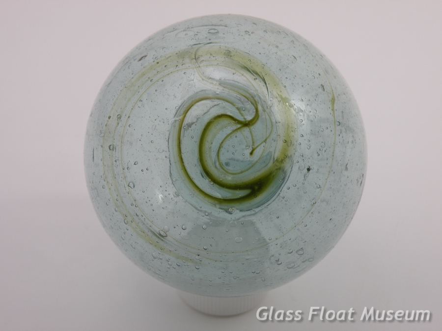 Amber Green Swirls, 3 Inch