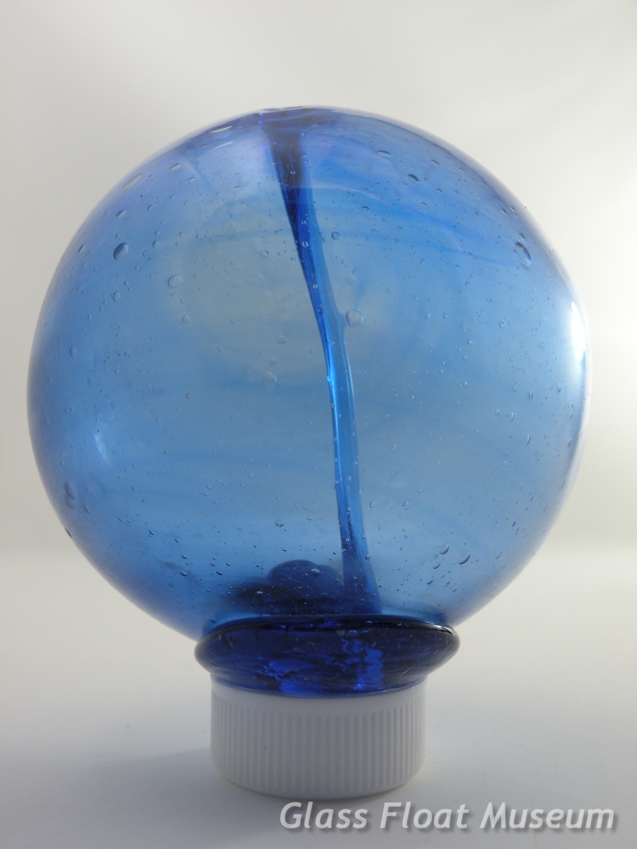 Spindle with Blue Swirls, 3 1/4 Inch