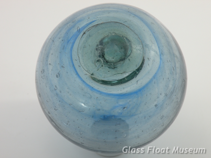 Blue Swirls, Green Seal, WP #81, 4 Inch