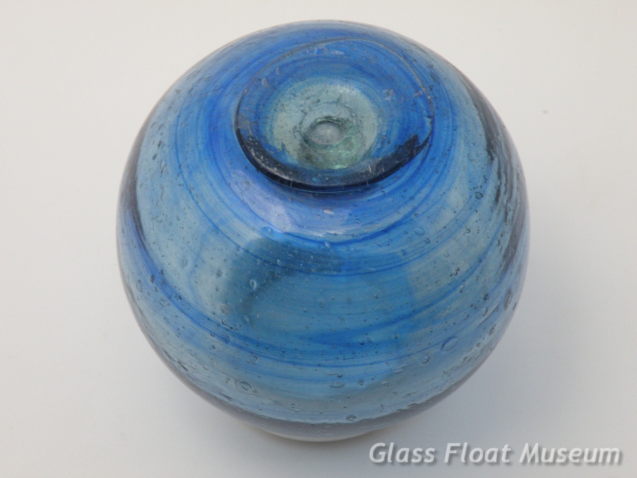 Striking Blue Swirls, 3 1/2 Inch