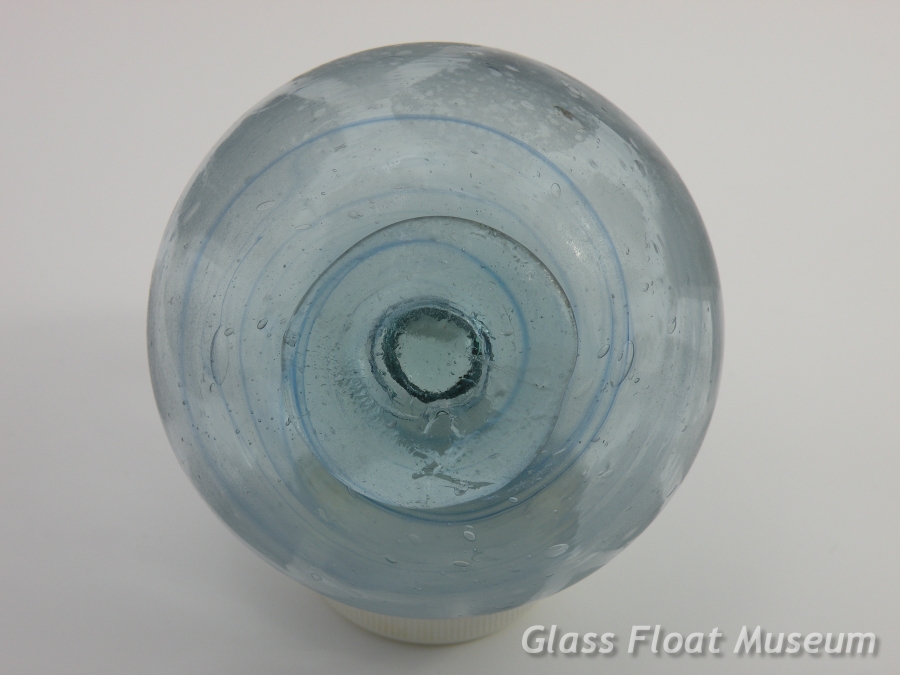 Faint Blue Swirls, 3 1/4 Inch