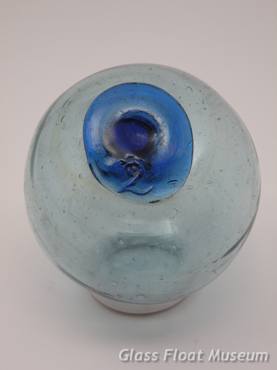 Blue Dot, WP #81 &#039;2&#039;, Amber Swirls, 3 1/2 Inch